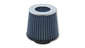 open funnel performance air filter 2 5 inlet i d chrome cap