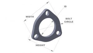3 bolt stainless steel flange 2 25 i d single flange retail packed
