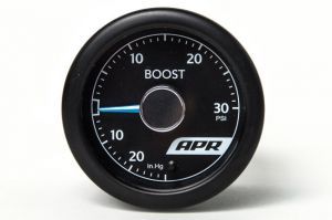 APR Universal Electronic Boost Gauge- Blue Needle, White Face