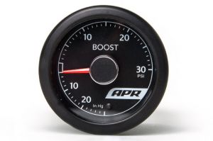 APR Universal Electronic Boost Gauge- Red Needle, White Face