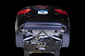 AWE Tuning A5 2.0T Touring Edition Exhaust - Dual Outlet, Diamond Black Tips