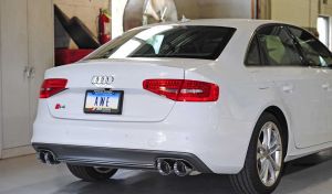 AWE Tuning Audi S4 3.0T Touring Edition Exhaust and Non-Resonated Downpipe System - Chrome Silver Quad Tips (102mm)