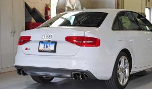 AWE Tuning Audi S4 3.0T Track Edition Exhaust and Non-Resonated Downpipe System - Diamond Black Quad Tips (102mm)