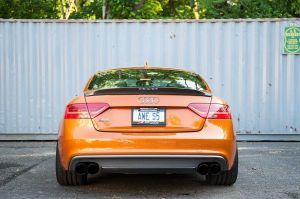 AWE Tuning Audi S5 3.0T Track Edition Exhaust and Non-Resonated Downpipe System - Diamond Black Quad Tips (102mm)