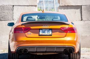 AWE Tuning Audi S5 3.0T Track Edition Exhaust and Non-Resonated Downpipe System - Diamond Black Quad Tips (90mm)