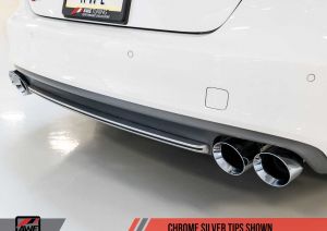 AWE Tuning Audi S6 4.0T Track Edition Exhaust - Chrome Silver Tips