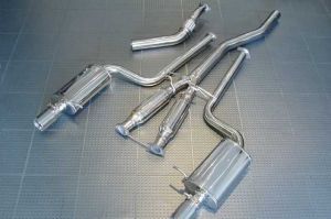 AWE Tuning B6 A4 Performance Exhaust System (Downpipe + Exhaust) - Polished Silver Tips