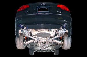 AWE Tuning B7 A4 2.0T Quattro Dual Tip Performance Exhaust - Polished Silver Tips