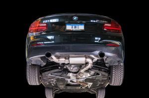 AWE Tuning BMW F22 M235i Touring Edition Axle Back Exhaust - Chrome Silver Tips (102mm)