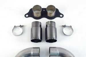 AWE Tuning GT3/RS Track Turn Down Tip Kit for OEM Muffler