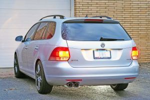 AWE Tuning Mk6 Jetta Sportwagen 2.5L Track Edition Exhaust - Polished Silver Tips