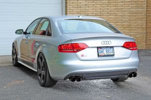 AWE Tuning S4 3.0T Touring Edition Exhaust and Non-Resonated Downpipe System - Diamond Black Quad Tips (90mm)