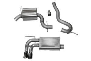 Corsa Audi A3 Cat-Back Exhaust System- Black Tips