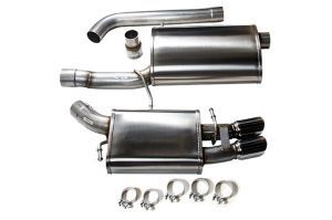 Corsa Audi A4/A5 2.0T Cat-Back Exhaust System- Black Tips