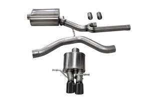 Corsa Audi S4 2.7T Cat-Back Exhaust System- Black Tips