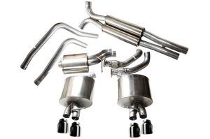 Corsa Audi S4/S5 3.0T Cat-Back Exhaust System- Black Tips