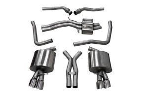Corsa Audi S5 4.2L Cat-Back Exhaust System- Polished Tips