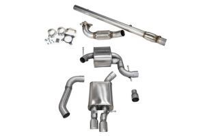 Corsa Volkswagen MK5 Jetta Turbo-Back Exhaust System- Polished Tips