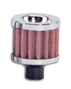 crankcase breather filter w chrome cap 1 2 inlet i d