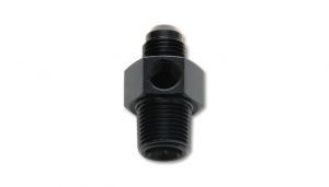 male to male npt union adapter with 1 8 npt port size 8an 1 4 npt