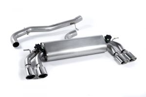 Milltek Audi S3 2.0T Non-Resonated Catback Exhaust- Valved (Polished Oval Tips)