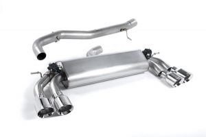 Milltek Audi S3 2.0T Non-Resonated Catback Exhaust- Valved (Round Polished Tips)