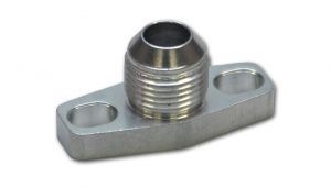 oil drain flange w integrated 10an fitting for t3 t4 and gt40 gt55 turbos