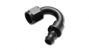 push on 150 degree hose end elbow fitting size 10an